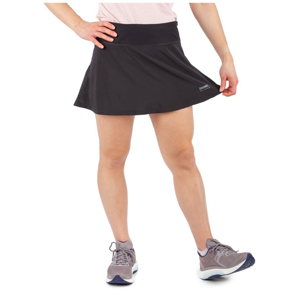 RUNNING ROOM WOMEN'S‎ BLACK AIR FLOW WRAP SIDE 2-IN-1 SKORT Large